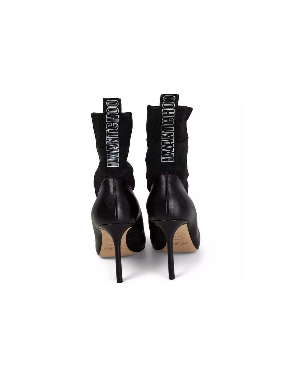 Jimmy Choo Women's Black Leather Ankle Boots Size 39.5 Stiletto Heel